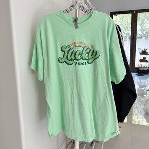 Lucky Vibes St.Patrick's day tee shirt